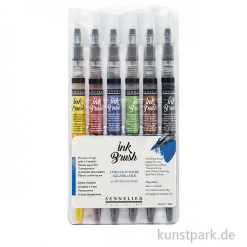 Sennelier Ink Brush Pen Trendy Colours Set mit 6 Stiften Wochenendangebot