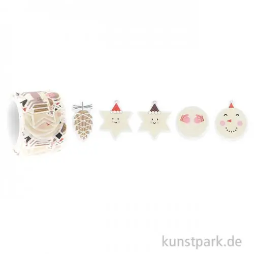 Washi Sticker - I love Christmas, Figuren, 200 Stück Abverkauf