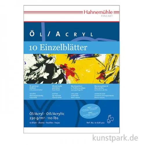 Hahnemühle Öl- und Acryl Malkarton, 10 Bogen, 230g Aktuell
