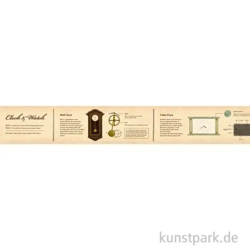 Nur Heute MT Masking Tape Encyclopedia Clock - 30 mm, 7 m Rolle