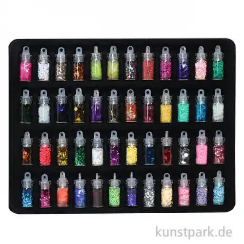 Limited Edition Glitzer Flake Box, 48 Flaschen gemischt, 30g