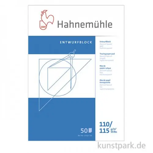 Hahnemühle DIAMANT Transparentblock 50 Blatt, 110/115g Sonderangebot