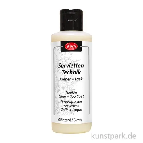 Neue Kollektion Viva Decor Serviettentechnik Kleber + Lack 82 ml - glänzend