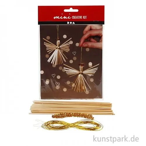 Top-Qualität Mini Bastelset - Strohengel, 8 cm