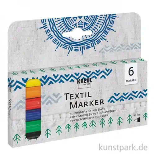 KREUL Textil Marker fine mit 6 Stoffmalstiften Heute Kaufen