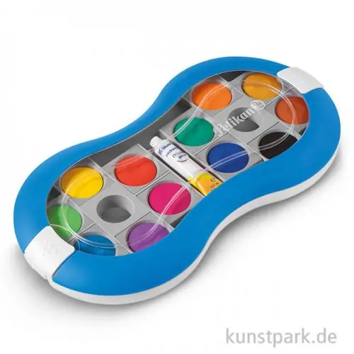 Pelikan Deckfarbkasten Space mit 12 Farben und Deckweiß - Blau Großhandel