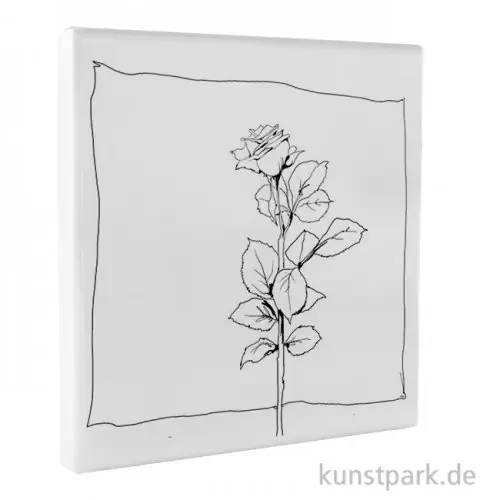 Angebot Motiv-Keilrahmen Color Sketch Rose, 20 x 20 cm