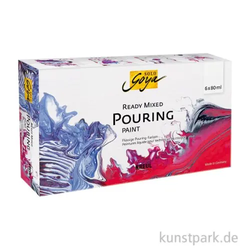 Must-Have Solo Goya Pouring Farben Set, fertig gemischt, 6 x 80 ml