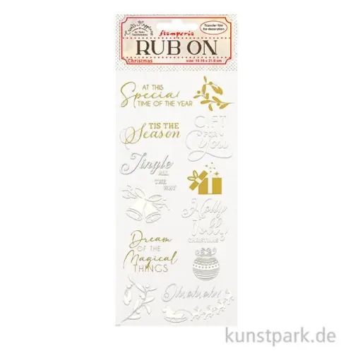 Stamperia Rub On Transferfolie - Create Happiness Christmas Bells Wochenendangebot