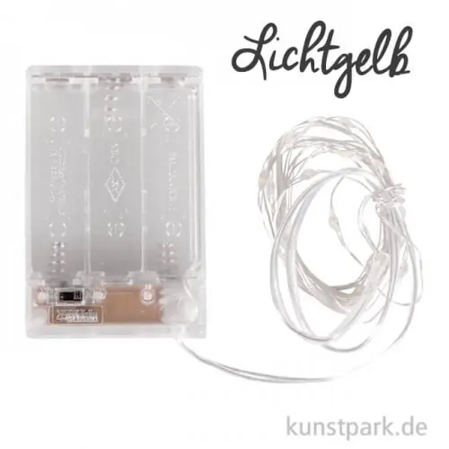 Gleich Bestellen Mini LED-Lichterkette mit 10 Lampen und Timer - Lichtgelb