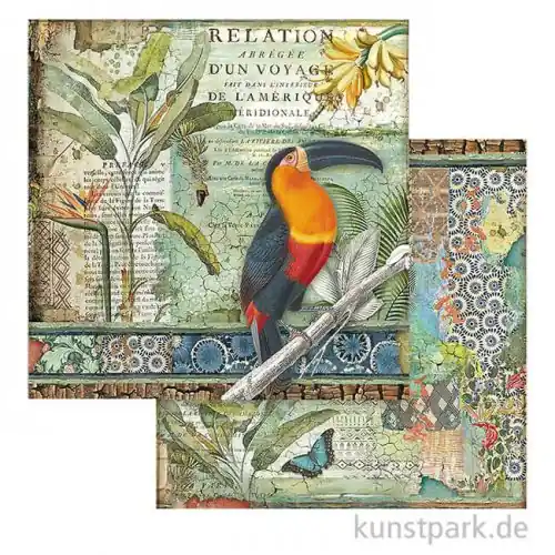 Stamperia Scrappapier - Amazonia Toucan, 30,5x30,5 cm Exklusiv