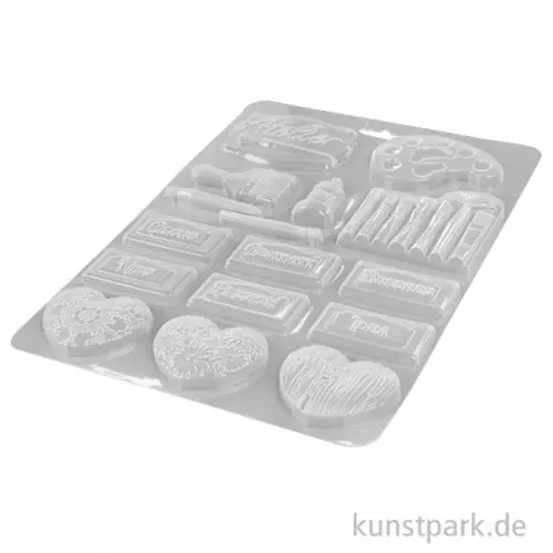 Gleich Bestellen Stamperia Soft Mould (Gießform) - Atelier Tags, DIN A4