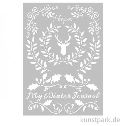 Markenware Stamperia Schablone - Winter Tales Hope, DIN A4