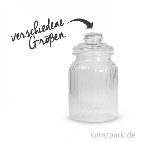 Preis Gesenkt Vorratsglas gerillt mit Deckel, Durchmesser 11 cm