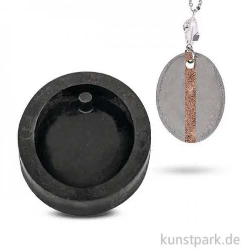 Gießform - Anhänger Oval - 2,9 x 3,9 cm, Stück Sonderangebot