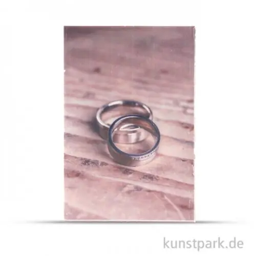 Wachsbild - Trauringe, 5x7,5 cm, 1 Stück Markenware