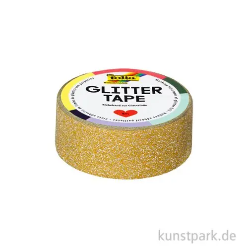 Nur Für Kurze Zeit Glitter-Tape, Gold Fein, 15 mm, 5 m Rolle