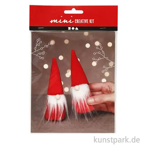 Mini Bastelset Weihnachtswichtel Rot, 12 cm Exklusiv