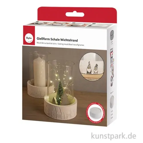 Silikon Gießform - Schale Wichtelrand, ø 13,5 cm, Höhe 5 cm Heißes Angebot