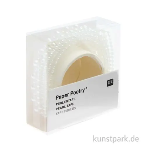 Perlen Tape, Halbperlen Selbstklebend, Weiß, 1,9 x 50 cm Kracherpreis