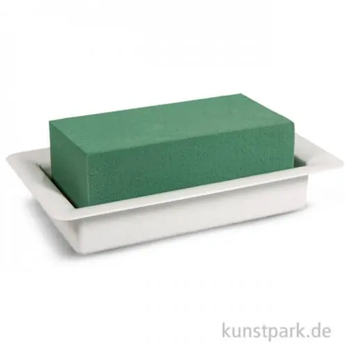 Naß-Steck-Tischschale mit Steckschaum, 18x10x5,7 cm Heute Kaufen
