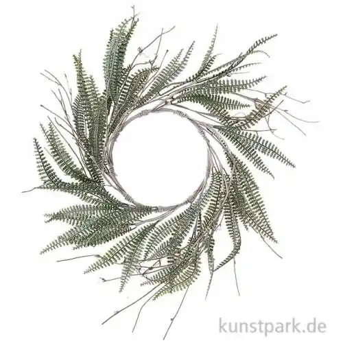 Solange Der Vorrat Reicht Farn Kranz Grün, Durchmesser innen 18 cm
