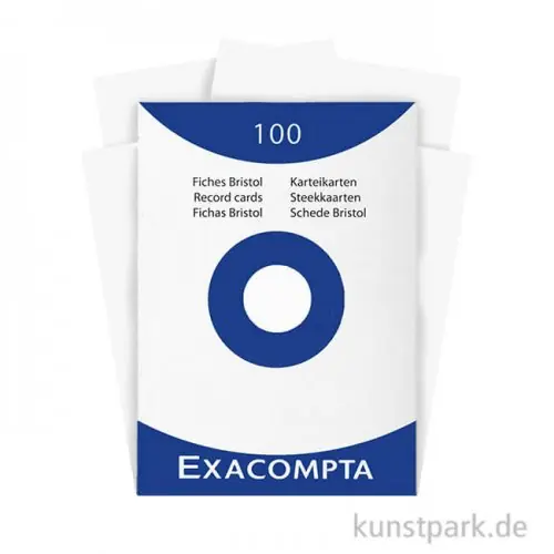 Karteikarten Blanko - weiß, 100 Stück Beliebt