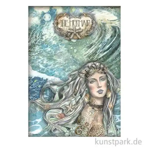 Stamperia Reispapier - Songs of the Sea The Mermaid, DIN A4 Beliebt