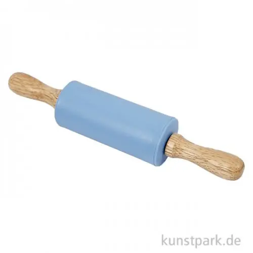 Premium Teigrolle aus Silikon mit Holzgriff, Länge 23 cm