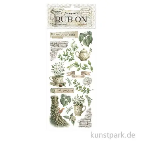 Stamperia Rub On Transferfolie - Herbarium Silvae Tea Time Limited Edition