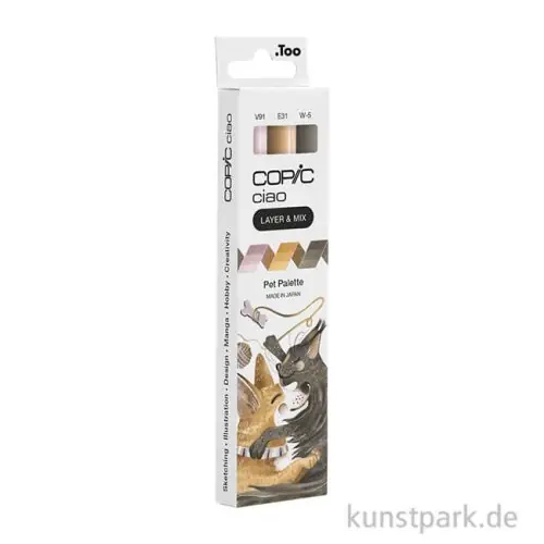 Weltweiter Versand COPIC ciao Set - 3er Pet Palette