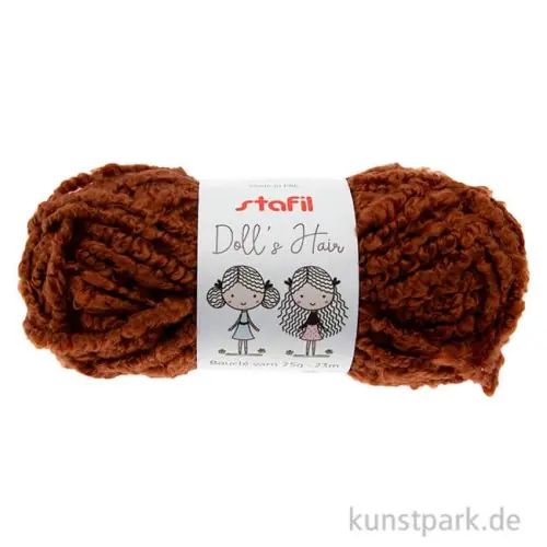 Puppenhaare Garn - Braun, 25g Knäuel Beliebt