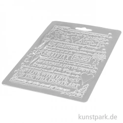 Weltweiter Versand Stamperia Soft Mould (Gießform) - Atelier Writing, DIN A5