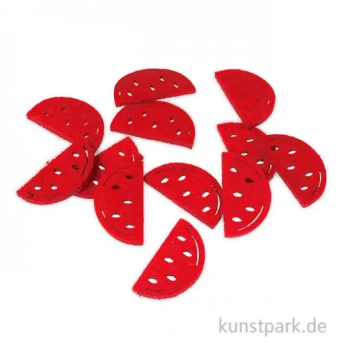 Melonenspalten aus Filz, 40x20 mm, 12 Stück Im Trend