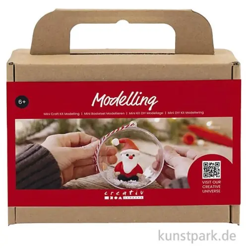 Mini Bastelset Weihnachtskugel Modellieren, Weihnachtsmann Ausverkauf
