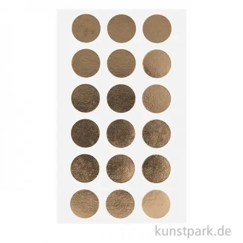 Preis Gesenkt Sticker - Punkte, Gold, 15 mm