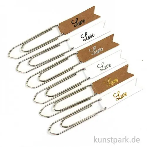 Begrenztes Angebot Paper Clips - Love, 8 Stück sortiert