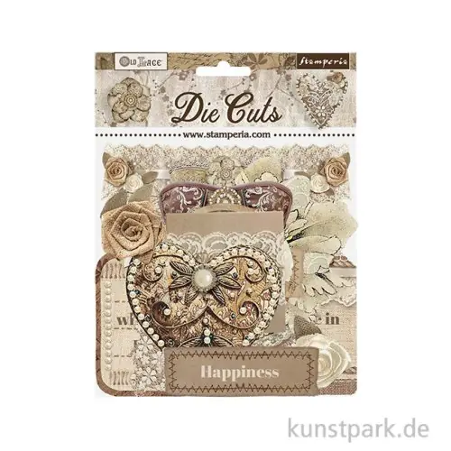 Neuheit Stamperia Die Cuts - Old Lace, 46 Stanzteile