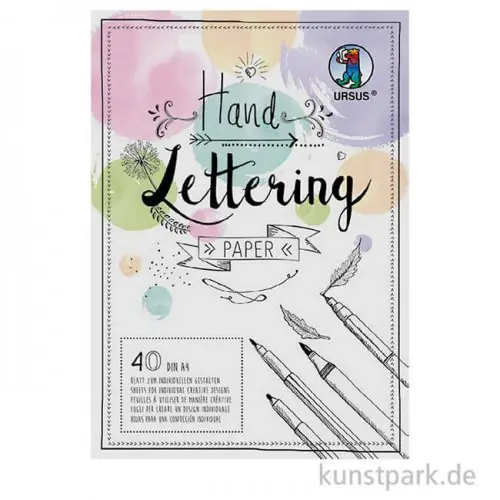 Letzte Chance Handlettering Papiere in 5 Pastellfarben, 40 Blatt, 130/300g