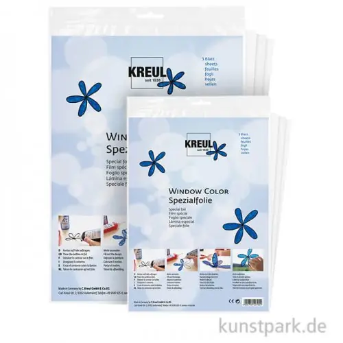 KREUL Window Color Spezial-Folie glasklar, 3 Blatt Jetzt Zugreifen
