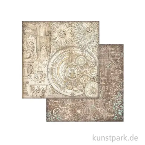 Stamperia Scrappapier - Vagabond Fantasy World Ochre Pattern 2, 30,5cm Preisreduziert