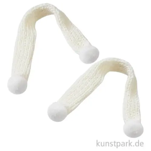 Markenware Miniatur Schal, Beige, ca. 15 cm, 2 Stück