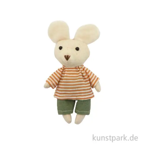 Neuheit Maus Figur, Junge, Grün, Höhe 14 cm