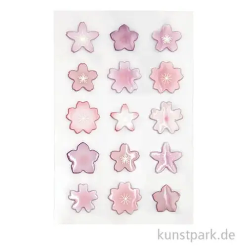 Top-Preis Puffy Sticker - Sakura Kirschblüten, 15 Aufkleber