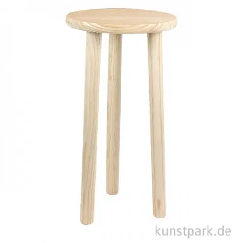 Heute Kaufen Hocker aus hellem Holz, 50 cm