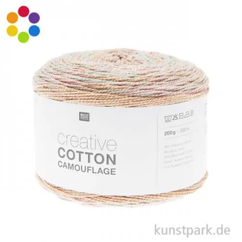 Rico Garn - Creative Cotton Camouflage, 200g, 580m Heißes Angebot