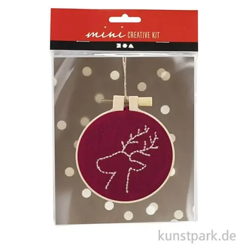 Mini Bastelset Sticken, Rentier Angebot