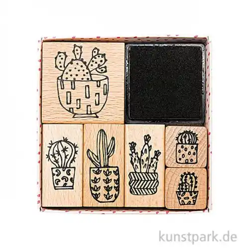 Geprüft Stempelset - Hygge Cactus mit 6 Stempel