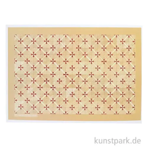 Miniatur Parkett Kreuzmuster PVC, 27 x 18 cm Solange Der Vorrat Reicht