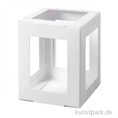 Ab Werk Laternenrohling eckig, Weiß, 13,5 x 13,5 x 18 cm, 1 Stück